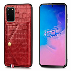 Handyhülle Hülle Luxus Leder Schutzhülle S01D für Samsung Galaxy S20 Plus Rot