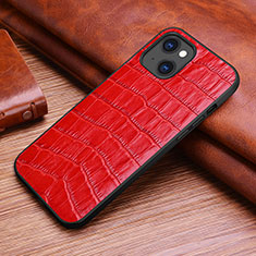 Handyhülle Hülle Luxus Leder Schutzhülle S02 für Apple iPhone 14 Rot