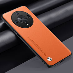 Handyhülle Hülle Luxus Leder Schutzhülle S02 für Huawei Honor X9b 5G Orange