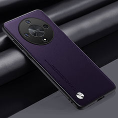 Handyhülle Hülle Luxus Leder Schutzhülle S02 für Huawei Honor X9b 5G Violett