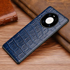 Handyhülle Hülle Luxus Leder Schutzhülle S02 für Huawei Mate 40 Pro Blau