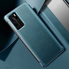 Handyhülle Hülle Luxus Leder Schutzhülle S02 für Huawei P40 Cyan