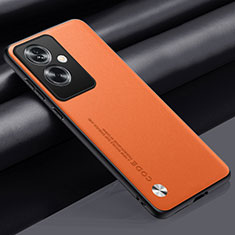 Handyhülle Hülle Luxus Leder Schutzhülle S02 für Oppo A79 5G Orange