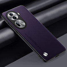 Handyhülle Hülle Luxus Leder Schutzhülle S02 für Oppo Reno11 Pro 5G Violett