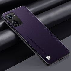 Handyhülle Hülle Luxus Leder Schutzhülle S02 für Realme 10 Pro 5G Violett