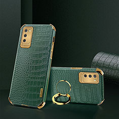 Handyhülle Hülle Luxus Leder Schutzhülle S02 für Samsung Galaxy A02s Grün