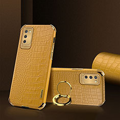 Handyhülle Hülle Luxus Leder Schutzhülle S02 für Samsung Galaxy M02s Gelb