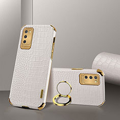 Handyhülle Hülle Luxus Leder Schutzhülle S02 für Samsung Galaxy M02s Weiß