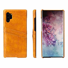 Handyhülle Hülle Luxus Leder Schutzhülle S02 für Samsung Galaxy Note 10 Plus 5G Orange