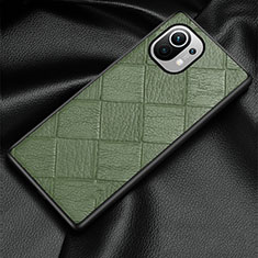 Handyhülle Hülle Luxus Leder Schutzhülle S02 für Xiaomi Mi 11 5G Grün