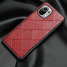 Handyhülle Hülle Luxus Leder Schutzhülle S02 für Xiaomi Mi 11 5G Rot