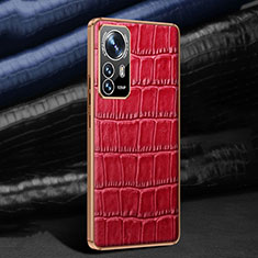 Handyhülle Hülle Luxus Leder Schutzhülle S02 für Xiaomi Mi 12 Pro 5G Rot