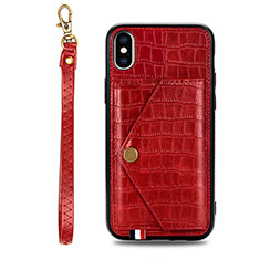 Handyhülle Hülle Luxus Leder Schutzhülle S02D für Samsung Galaxy M11 Rot