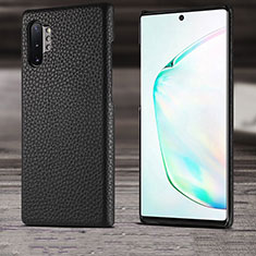 Handyhülle Hülle Luxus Leder Schutzhülle S03 für Samsung Galaxy Note 10 Plus 5G Schwarz