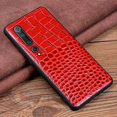 Handyhülle Hülle Luxus Leder Schutzhülle S03 für Xiaomi Mi 10 Rot