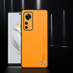 Handyhülle Hülle Luxus Leder Schutzhülle S03 für Xiaomi Mi 12T Pro 5G Orange