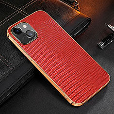 Handyhülle Hülle Luxus Leder Schutzhülle S04 für Apple iPhone 13 Mini Rot