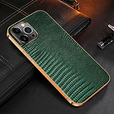 Handyhülle Hülle Luxus Leder Schutzhülle S04 für Apple iPhone 13 Pro Grün