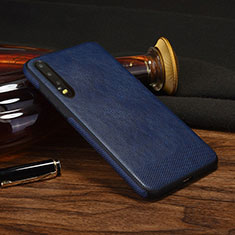 Handyhülle Hülle Luxus Leder Schutzhülle S04 für Huawei P30 Blau
