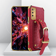 Handyhülle Hülle Luxus Leder Schutzhülle S04 für Samsung Galaxy A02s Rot