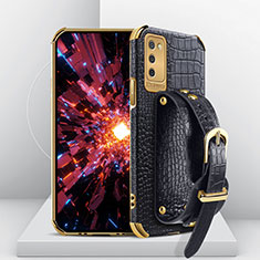 Handyhülle Hülle Luxus Leder Schutzhülle S04 für Samsung Galaxy A02s Schwarz