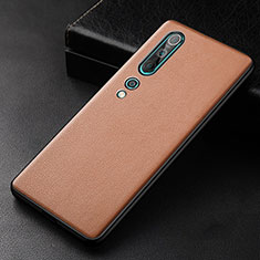 Handyhülle Hülle Luxus Leder Schutzhülle S04 für Xiaomi Mi 10 Orange