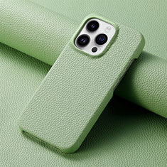 Handyhülle Hülle Luxus Leder Schutzhülle S04D für Apple iPhone 13 Pro Grün