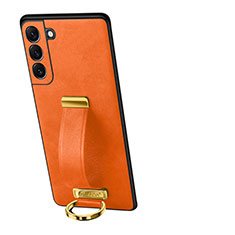 Handyhülle Hülle Luxus Leder Schutzhülle S05 für Samsung Galaxy S22 5G Orange