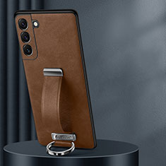 Handyhülle Hülle Luxus Leder Schutzhülle S06 für Samsung Galaxy S21 Plus 5G Braun