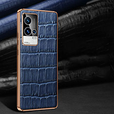 Handyhülle Hülle Luxus Leder Schutzhülle S06 für Vivo iQOO 8 Pro 5G Blau