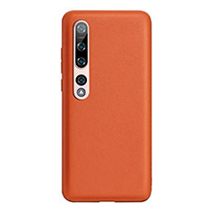 Handyhülle Hülle Luxus Leder Schutzhülle S06 für Xiaomi Mi 10 Orange