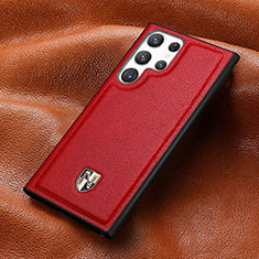 Handyhülle Hülle Luxus Leder Schutzhülle S06D für Samsung Galaxy S21 Ultra 5G Rot