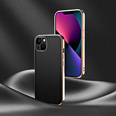 Handyhülle Hülle Luxus Leder Schutzhülle S07 für Apple iPhone 14 Schwarz