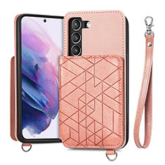 Handyhülle Hülle Luxus Leder Schutzhülle S08D für Samsung Galaxy S21 5G Rosegold