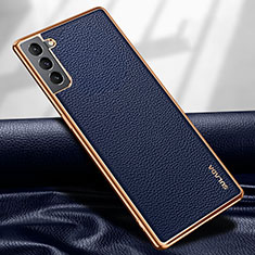 Handyhülle Hülle Luxus Leder Schutzhülle S09 für Samsung Galaxy S21 5G Blau