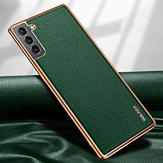Handyhülle Hülle Luxus Leder Schutzhülle S09 für Samsung Galaxy S21 5G Grün