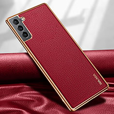 Handyhülle Hülle Luxus Leder Schutzhülle S09 für Samsung Galaxy S21 Plus 5G Rot
