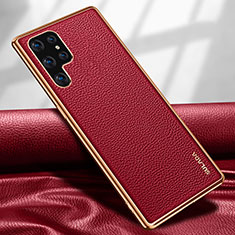 Handyhülle Hülle Luxus Leder Schutzhülle S09 für Samsung Galaxy S23 Ultra 5G Rot