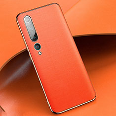 Handyhülle Hülle Luxus Leder Schutzhülle S09 für Xiaomi Mi 10 Orange