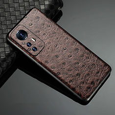Handyhülle Hülle Luxus Leder Schutzhülle S09 für Xiaomi Mi 12 5G Braun