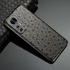Handyhülle Hülle Luxus Leder Schutzhülle S09 für Xiaomi Mi 12 5G Grau