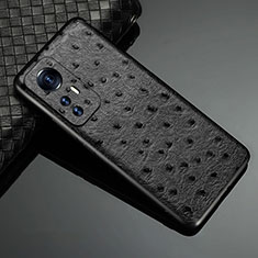 Handyhülle Hülle Luxus Leder Schutzhülle S09 für Xiaomi Mi 12 5G Schwarz