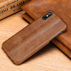 Handyhülle Hülle Luxus Leder Schutzhülle S11 für Apple iPhone Xs Max Orange