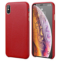 Handyhülle Hülle Luxus Leder Schutzhülle S14 für Apple iPhone X Rot