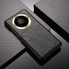 Handyhülle Hülle Luxus Leder Schutzhülle ST1 für Huawei Mate 60 Pro+ Plus Schwarz