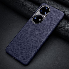Handyhülle Hülle Luxus Leder Schutzhülle ST2 für Huawei P50 Pro Blau