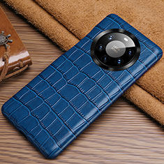 Handyhülle Hülle Luxus Leder Schutzhülle ST3 für Huawei Mate 40 Pro+ Plus Blau