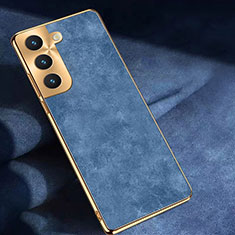 Handyhülle Hülle Luxus Leder Schutzhülle TB1 für Samsung Galaxy S22 5G Blau