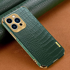 Handyhülle Hülle Luxus Leder Schutzhülle XD1 für Apple iPhone 15 Pro Grün