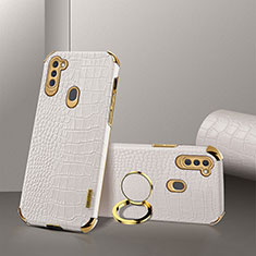 Handyhülle Hülle Luxus Leder Schutzhülle XD1 für Samsung Galaxy M11 Weiß